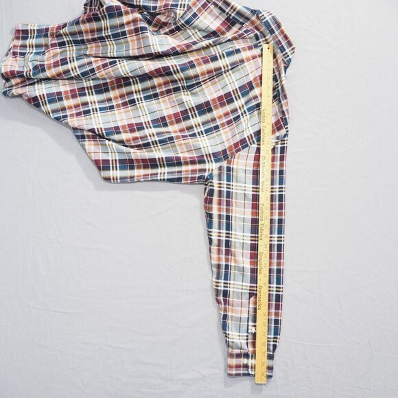 Brooks Brothers Shirt Men XL Blue Tartan Plaid Regent Non Iron Supima Preppy - Picture 6 of 10